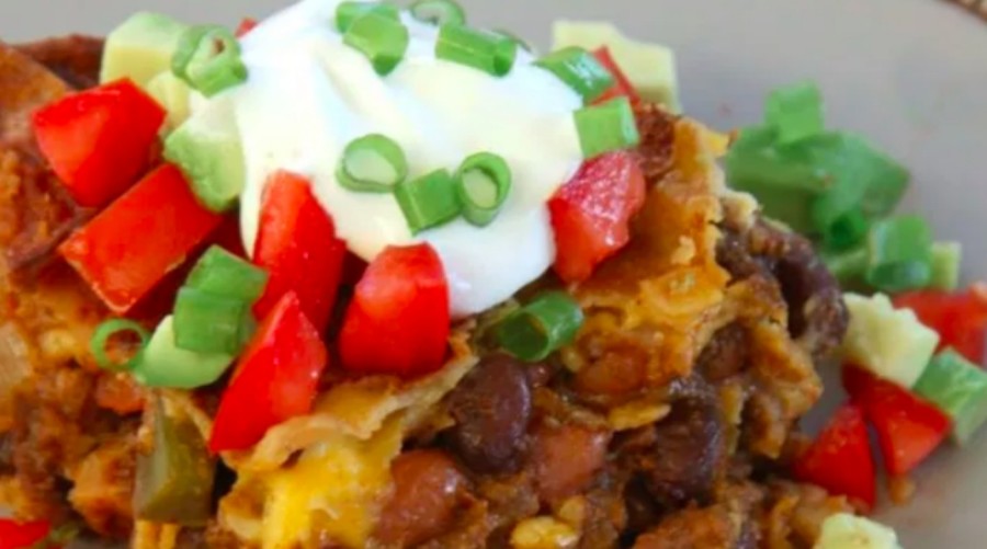 Slow Cooker Enchilada Casserole Dump and Go Dinner Once A Month Meals