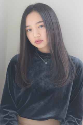 黒髪美人だからキマル!前髪なしストレートロング♪