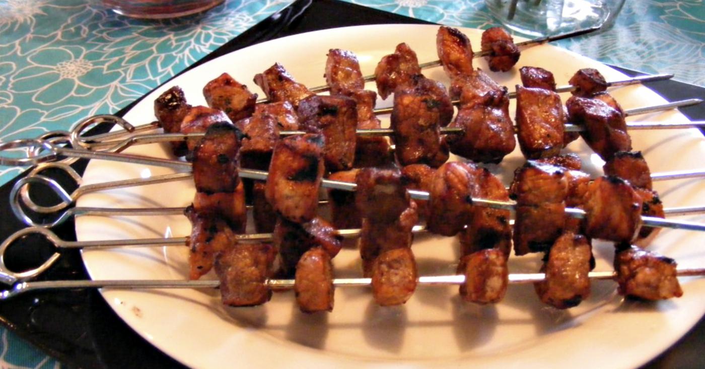 Garlic Balsamic Pork Kebabs Once A Month Meals