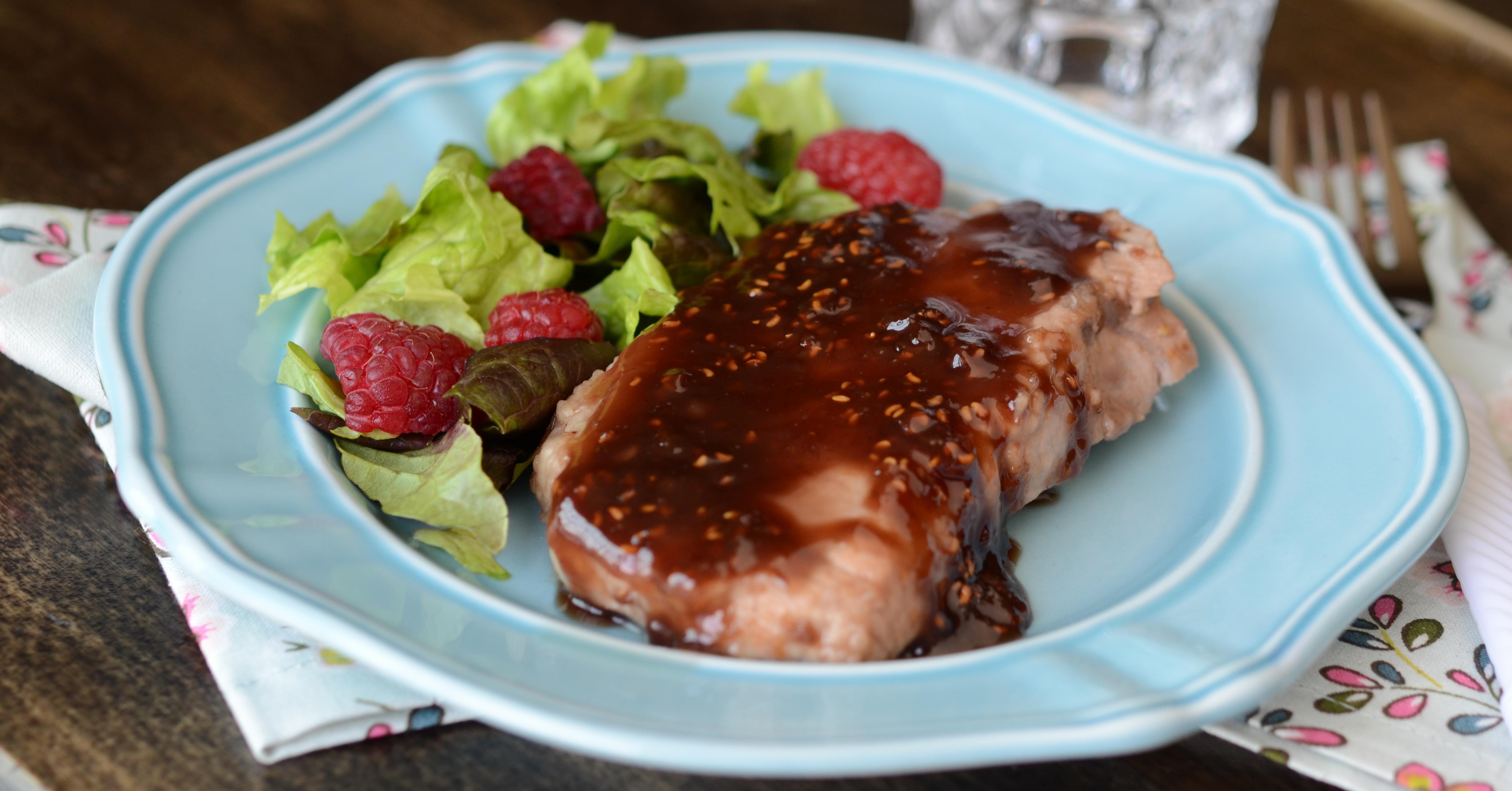 Raspberry Glazed Pork Chops  Once A Month Meals