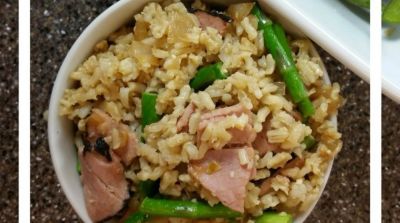 Ham and Asparagus Fried Rice - Ready to Eat Dinner