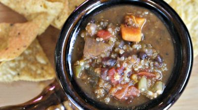 Instant Pot Black Bean Quinoa Stew - Lunch