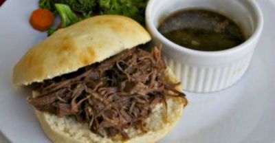 Slow Cooker French Dip - Gluten Free Dairy Free Lunch Version