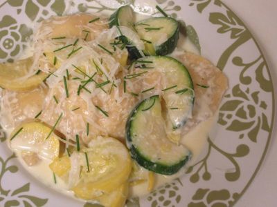 Homemade Ravioli and Summer Squash