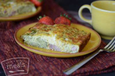 Gluten Free Dairy Free Ham and Broccoli Quiche - Lunch Version