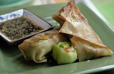 Baked Chickpea and Veggie Egg Rolls