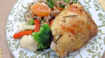 Citrus Herb Chicken Thighs - Lunch Version