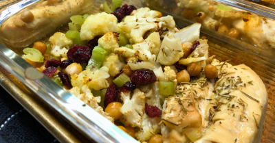 Chicken with Cauliflower & Chickpea Vegetable Medley Meal Prep Bowl