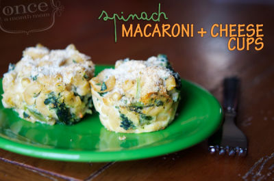 Spinach Mac and Cheese Cups - Lunch Version