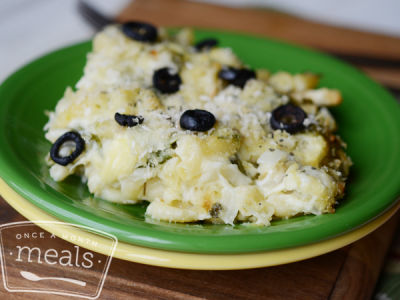 Greek Mac and Cheese Bake