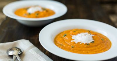 Sweet Potato Orange Soup - Lunch Version