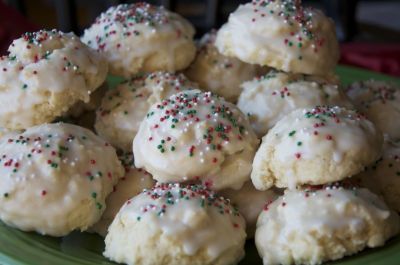 Glazed Sprinkle Sugar Cookies