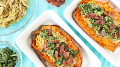 Instant Pot AIP Pulled Pork Loaded Sweet Potatoes