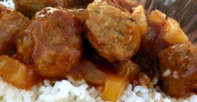 Gluten Free Dairy Free Sweet and Sour Meatballs - Dump and Go Dinner