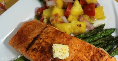 Blackened Salmon with Pineapple Salsa - Dump and Go Dinner