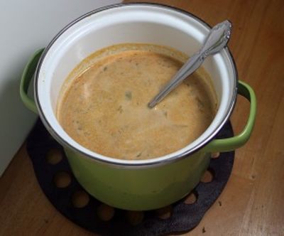 Butternut Poblano Soup - Lunch Version