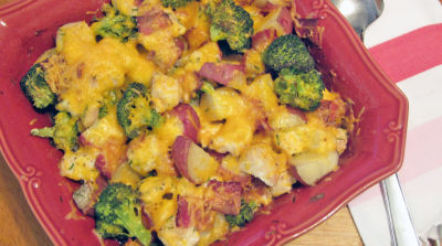 Chicken Potato Bake with Bacon - Dump and Go Dinner