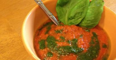 Roasted Red Pepper and Tomato Soup - Lunch Version