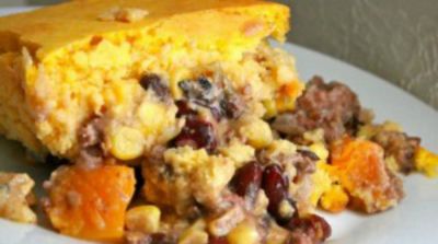 Pumpkin Black Bean Tamale Bake