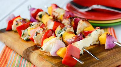 Sweet Summer Mango Kebabs - Dump and Go Dinner