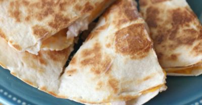 Cheesy Turkey and Ranch Quesadillas - Lunch Version