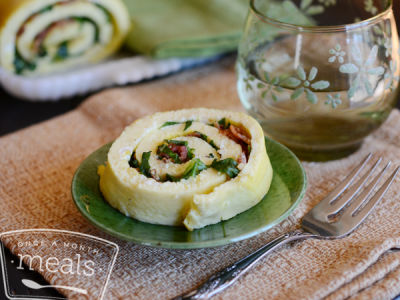 Gluten Free Dairy Free Bacon and Spinach Breakfast Spirals