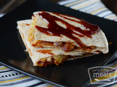 Pineapple BBQ Quesadillas - Lunch Version