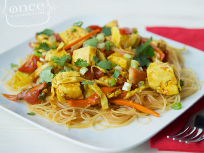 Vegan Singapore Street Noodles - Lunch Version