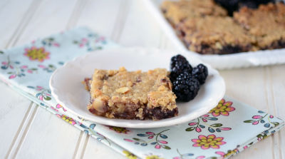 Blackberry Almond Oat Squares