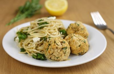 Lemon and Feta Chickpea Meatballs - Dump and Go Dinner