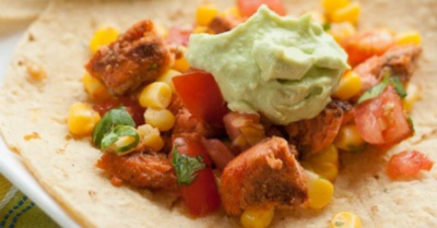 Salmon Tacos with Avocado Crema - Dump and Go Dinner