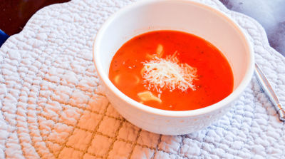 Tomato Tortellini Soup - Lunch Version