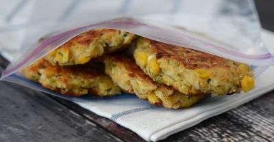 Gluten Free Dairy Free Taco Corn Fritters - Lunch Version