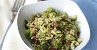 Paleo Bacon and Brussel Sprout Hash - Lunch Version