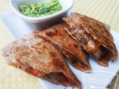 Better Than the Freezer Aisle: Make Your Own Evol Fire Grilled Steak Quesadillas with Guacamole - Lunch Version