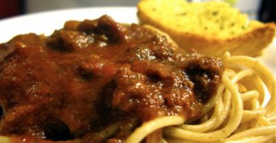 Instant Pot Savory Spaghetti Sauce with Bacon - Dump and Go Dinner