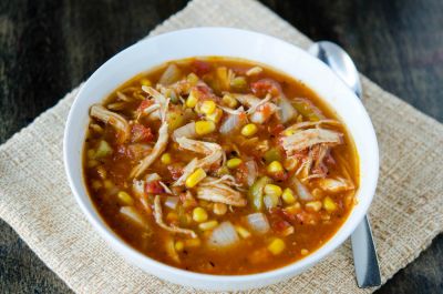 Slow Cooker Chicken Fiesta Soup - Dump and Go Dinner