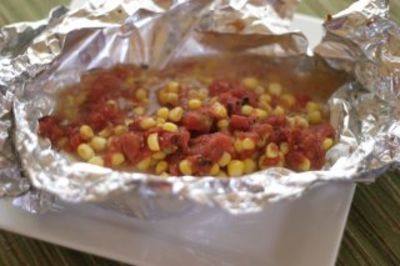 Tilapia with Garlic Roasted Tomatoes and Corn - Dump and Go Dinner