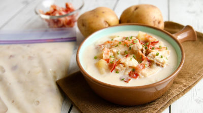 Instant Pot Fish and Potato Chowder - Lunch Version