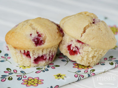 Raspberry Rhubarb Muffins