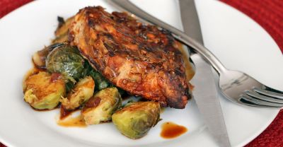 Simple Slow Cooker Pork Chops and Brussels Sprouts - Lunch