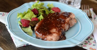 Raspberry Glazed Pork Chops - Dump and Go Dinner