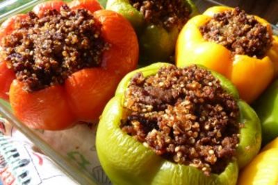 Gluten Free and Dairy Free Beef Stuffed Peppers