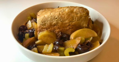 Slow Cooker Apple Cherry Pork Loin - Paleo Version - Dump and Go Dinner