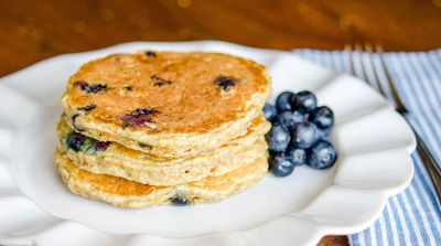 Berry Delicious Blueberry Oatmeal Pancakes