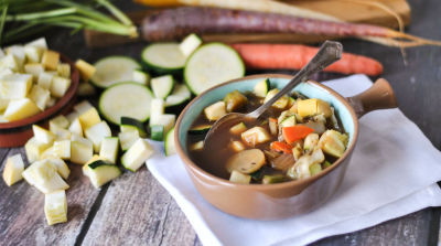 Cabbage and Winter Vegetable Soup - Lunch Version