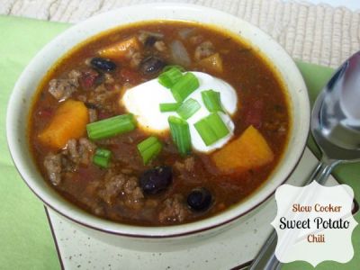 Slow Cooker Sweet Potato Chili - Ready to Eat Dinner