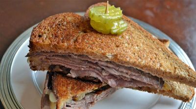 Better Than the Freezer Aisle: Mock Lean Cuisine Philly Steak and Cheese Panini - Lunch Version