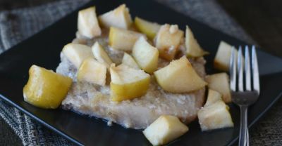 Instant Pot Apple Bourbon Pork Chops - Dump and Go Dinner