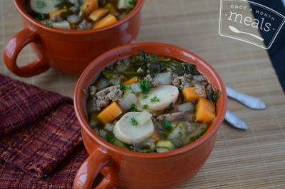 Slow Cooker Turkey Vegetable Soup - Lunch Version